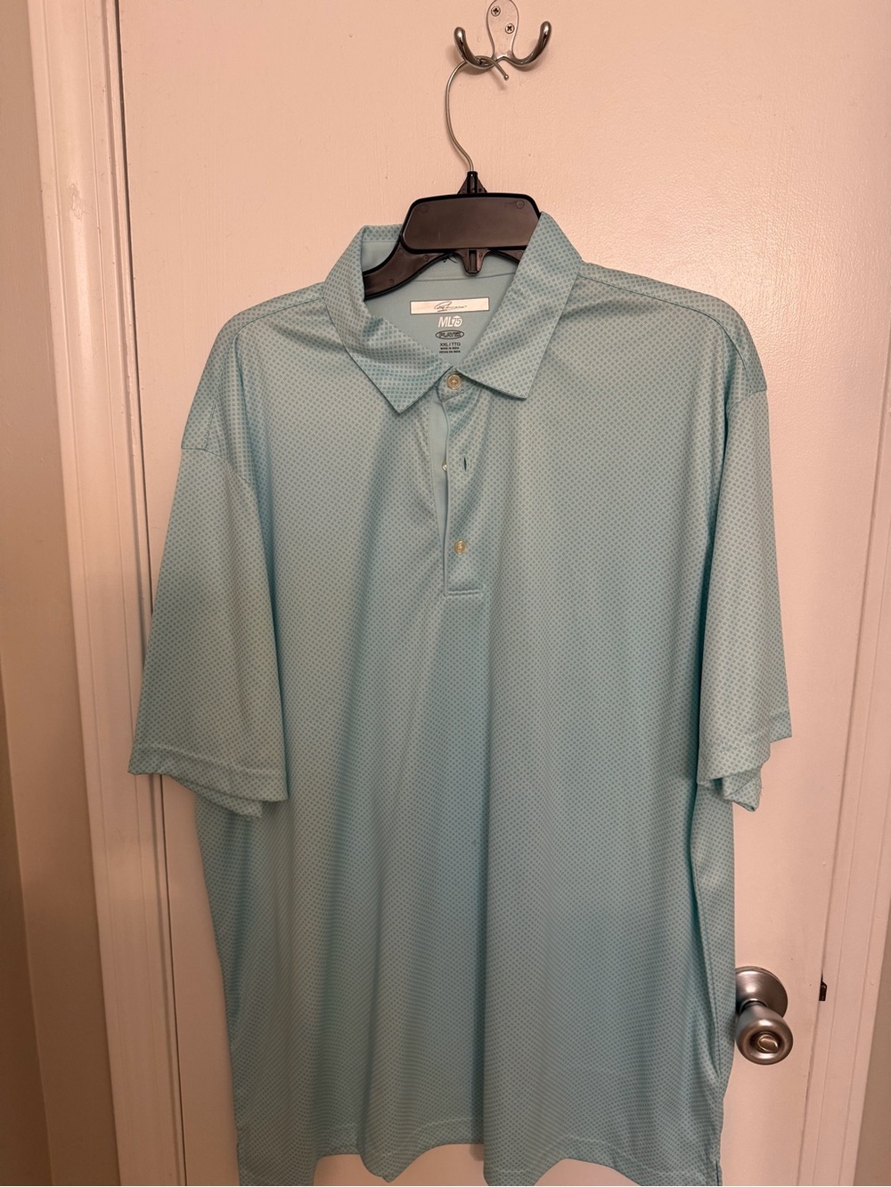 Greg Norman Collection Men's Light Blue Performance Polo